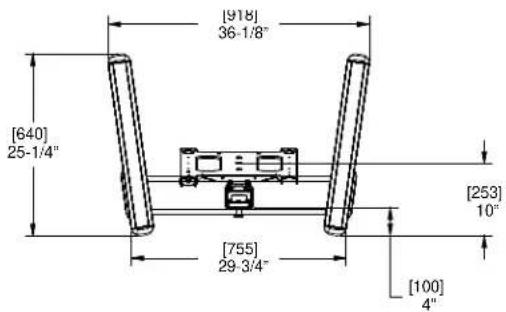 [918] 36-1/8" [640] 25-1/4" [755] 29-3/4" [253] 10" [100] 4"