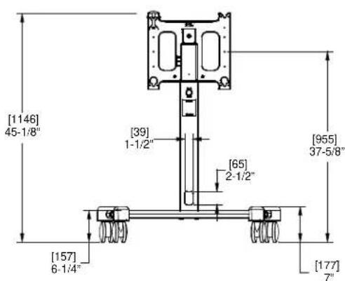[1146] 45-1/8" [39] 1-1/2" [65] 2-1/2" [955] 37-5/8" [157] 6-1/4" [177] 7"