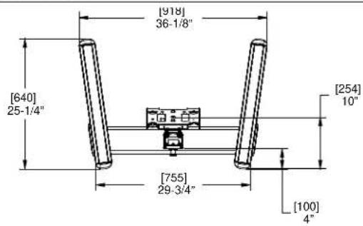 [918] 36-1/8" [640] 25-1/4" [755] 29-3/4" [254] 10" [100] 4"