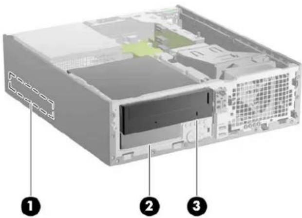 HP rp 5800 - Emplacement des unités - 1