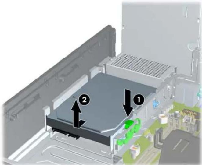 HP rp 5800 - Retrait et remplacement du disque dur interne 3,5 pouces principal - 6
