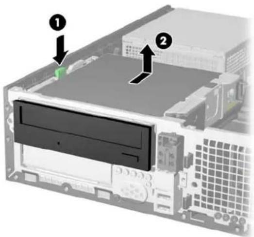 HP rp 5800 - Retrait d'un lecteur optique 5,25 pouces d'une baie de lecteur - 8