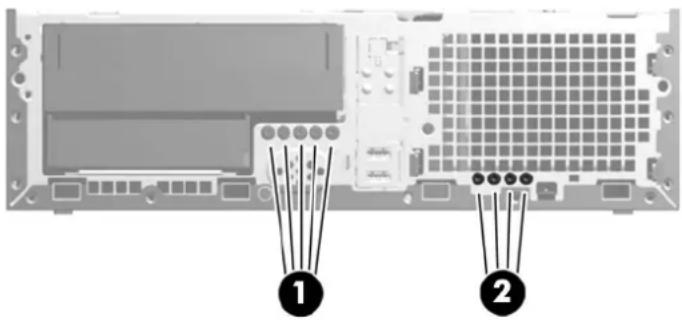 HP rp 5800 - Installation et retrait de lecteurs - 1