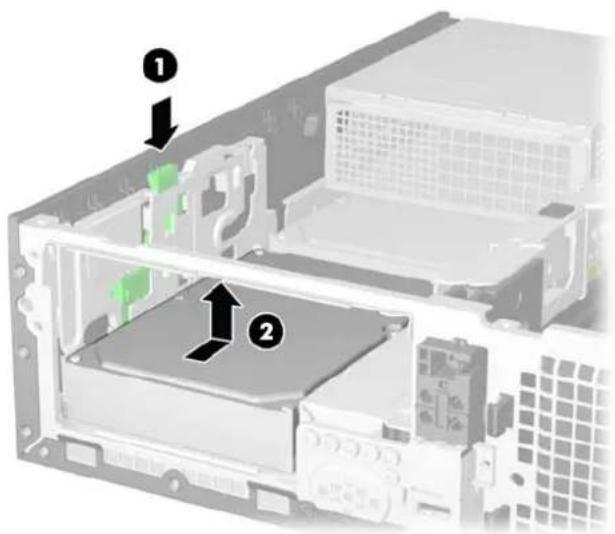 HP rp 5800 - Retrait d'un disque dur secondaire 3,5 pouces d'une baie de lecteur - 3