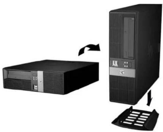 HP rp 5800 - Conversion de la configuration bureau en minitour - 1