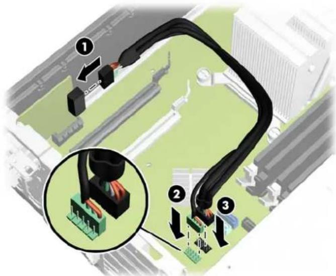 HP rp 5800 - Installation d'une carte d'extension USB alimentée par 12 volts - 10