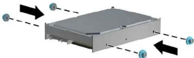 HP rp 5800 - Retrait et remplacement du disque dur interne 3,5 pouces principal - 7
