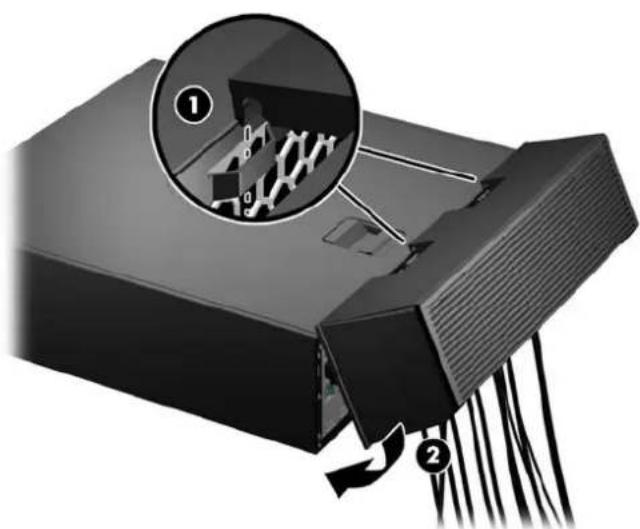 HP rp 5800 - Installation du cache pour ports optionnel - 2