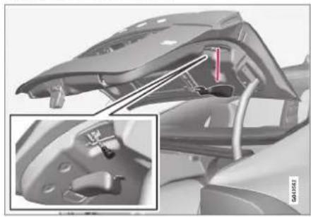 Technical illustration of a motorcycle's front bumper and side bumper assembly (no text or symbols)