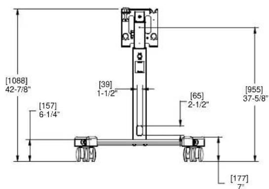 [1088] 42-7/8" [157] 6-1/4" [39] 1-1/2" [65] 2-1/2" [955] 37-5/8" [177] 7"