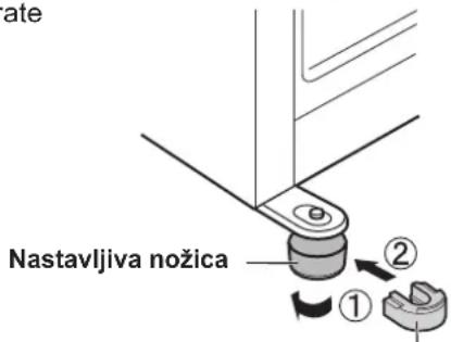 Nastavljiva nožica ① ②