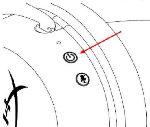 Diagram showing a hand holding a device with three circular buttons and a red arrow pointing to it, alongside a stylized Chinese character.