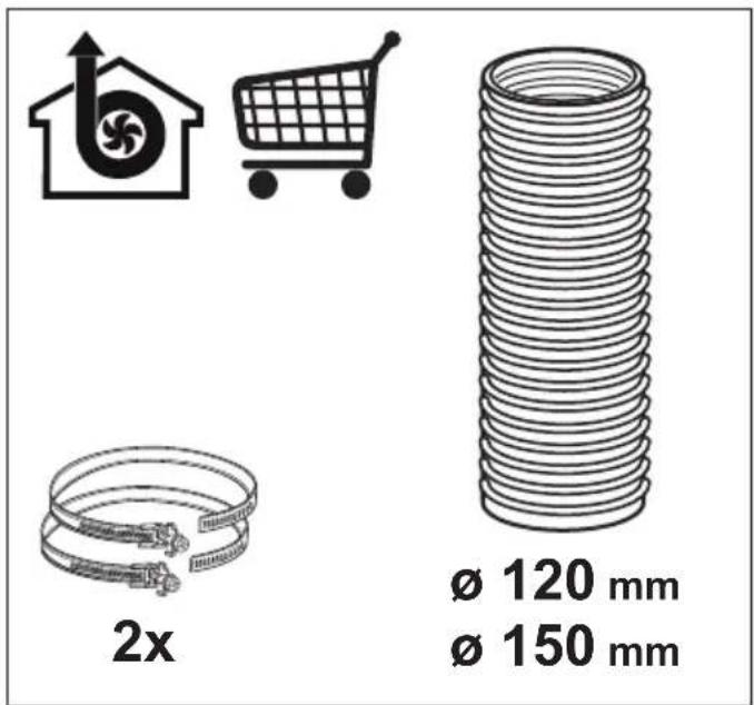 2x Ø 120 mm Ø 150 mm