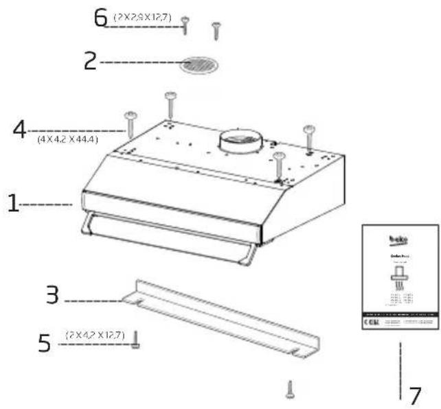 BEKO CFB 9433 X - Installations des accessoires - 1