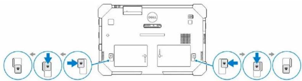 DELL Latitude 7202 - Rimozione della batteria - 1