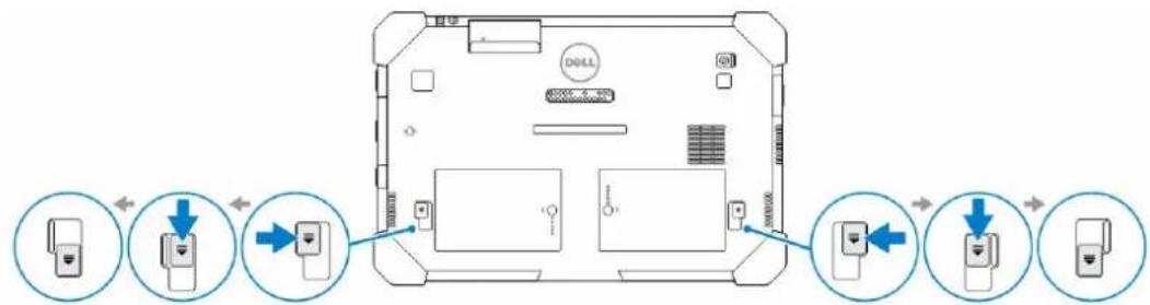 DELL Latitude 7202 - De batterij verwijderen - 1