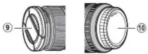 Cross-sectional diagram of a mechanical component showing two views (⑨ and ⑩) with no visible text or symbols.