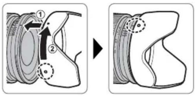 Diagram illustrating a mechanical or optical setup before and after transformation, with numbered components and directional arrows.