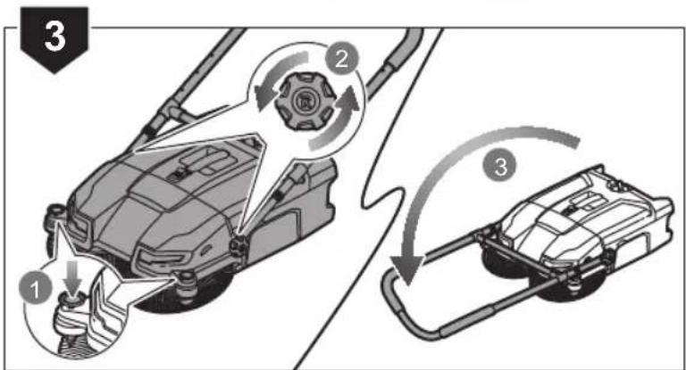 Diagram illustrating three-step automotive assembly process with labeled parts and directional arrows