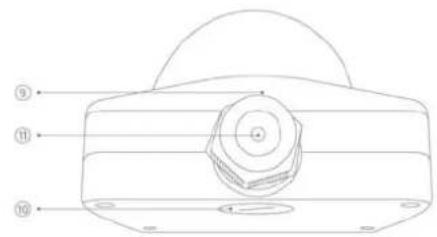 Technical diagram of a mechanical component with numbered parts labeled 9, 10, and 11
