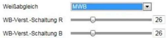 Weißabgleich MWB WB-Verst.-Schaltung R 26 WB-Verst.-Schaltung B 26
