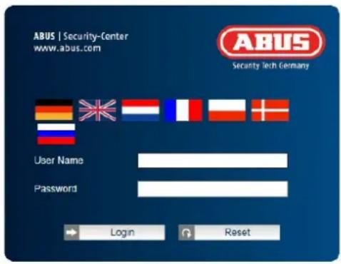 ABUS | Security-Center www.abus.com ABUS Security Tech Germany User Name Password Login Reset