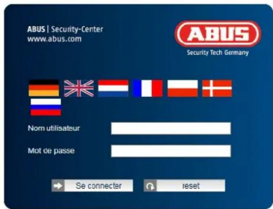 ABUS | Security-Center www.abus.com ABUS Security Tech Germany Nom utilisateur Mot de passe Se connecter reset
