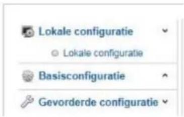 Lokale configuratie ○ Lokale configuratie Basisconfiguratie Gevorderde configuratie