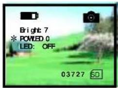 Bright: 7 * POWLED 0 LED: OFF 03727 SD
