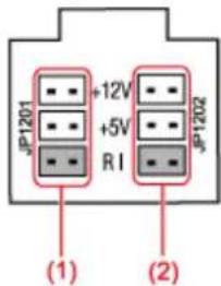 JP1201 +12V +5V R I JP1202 (1) (2)