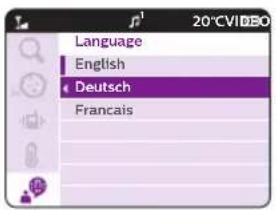 Language English Deutsch Français