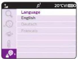 Language English Deutsch Français