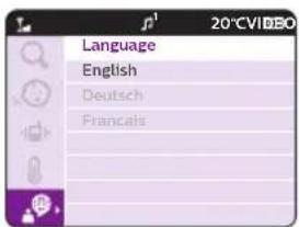 Language English Deutsch Français 20°CVIDEO