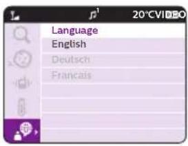 Language English Deutsch Français 20°CVIDEO