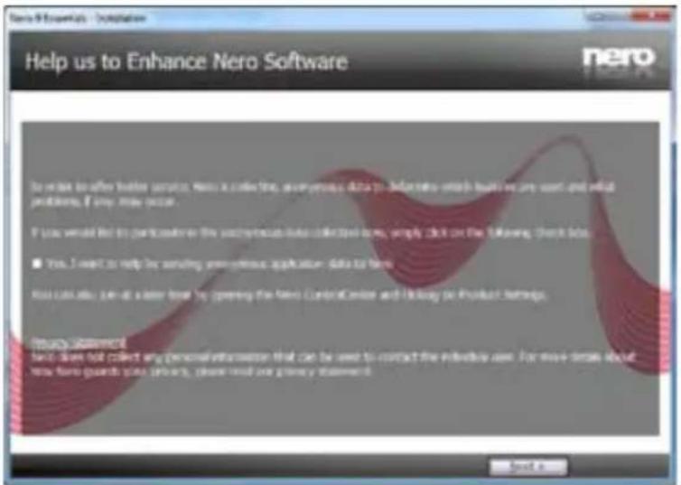 Help us to Enhance Nero Software To select to offer better service, here is a collection, every previous data to inform any health or any user and what problems, if any user occurs. If you would be to participate in the networking data collected items, simply click on the following: check bits. ■ Ye…