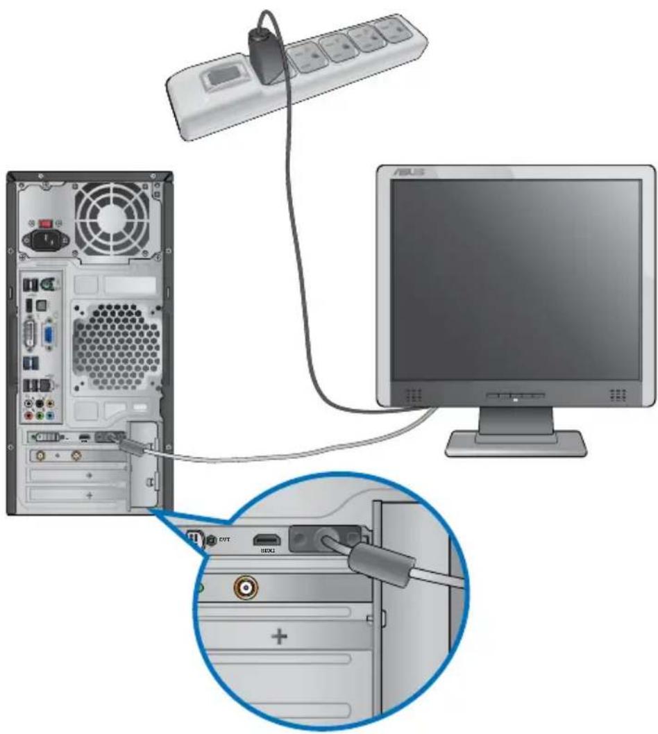 ASUS CM1740 - Ga als volgt te werk om met een ASUS grafische kaart een externe monitor te verbinden: - 2