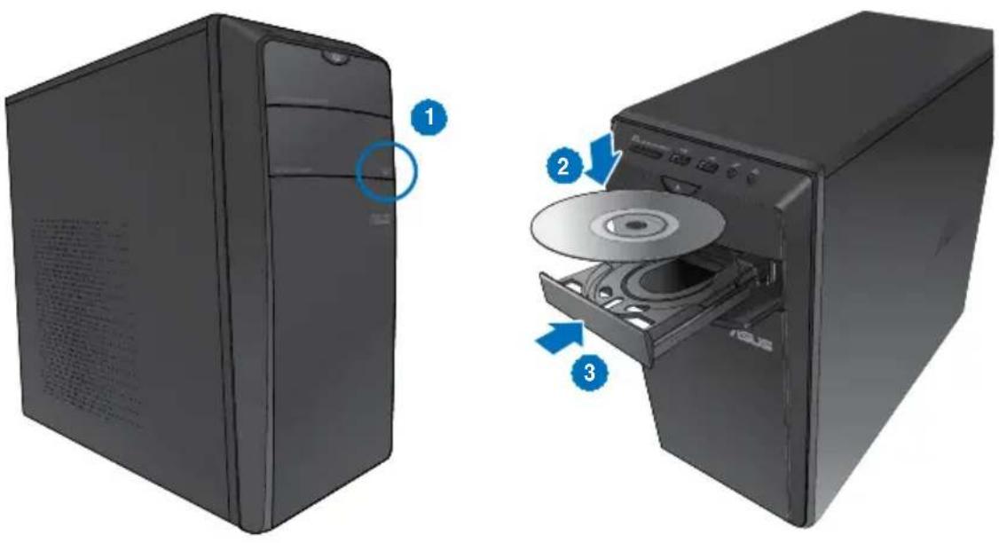 ASUS CM1740 - Het optisch station gebruiken - 1
