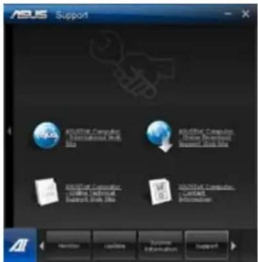 Supporto ASUS ASUS Computer Sito Web Internazionale ASUS Computer Download Dispositivi Sito Web Internet ASUS Computer Supporto Tecnico Mobile Sito Web Internet ASUS Computer Informazioni di Contatto Aiuto Annulla Opzioni Informazioni Supporto