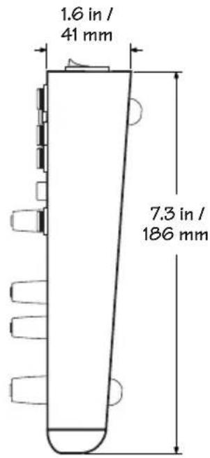1.6 in / 41 mm 7.3 in / 186 mm