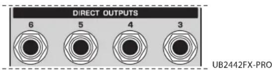 DIRECT OUTPUTS 6 5 4 3 UB2442FX-PRO