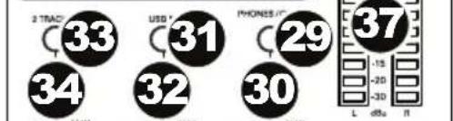 2 TRACK 33 USD * 31 PHONES * 29 37 34 32 30 MAX MAX MAX L dts R