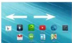 Screenshot of a mobile app interface showing icons for music, video, and apps with bidirectional arrows indicating bidirectional interaction.