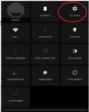 CAMER CHANGED SETTINGS MI FI OLLIETOOTH LOCATION AEROPHARE MODE DATA CONNECTION DATA USAGE AUDIO PROGRESS ARBIATTNESS AUTO BOOTENS GAST SCREEN