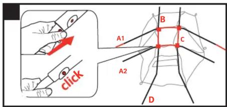 click A1 B C A2 D