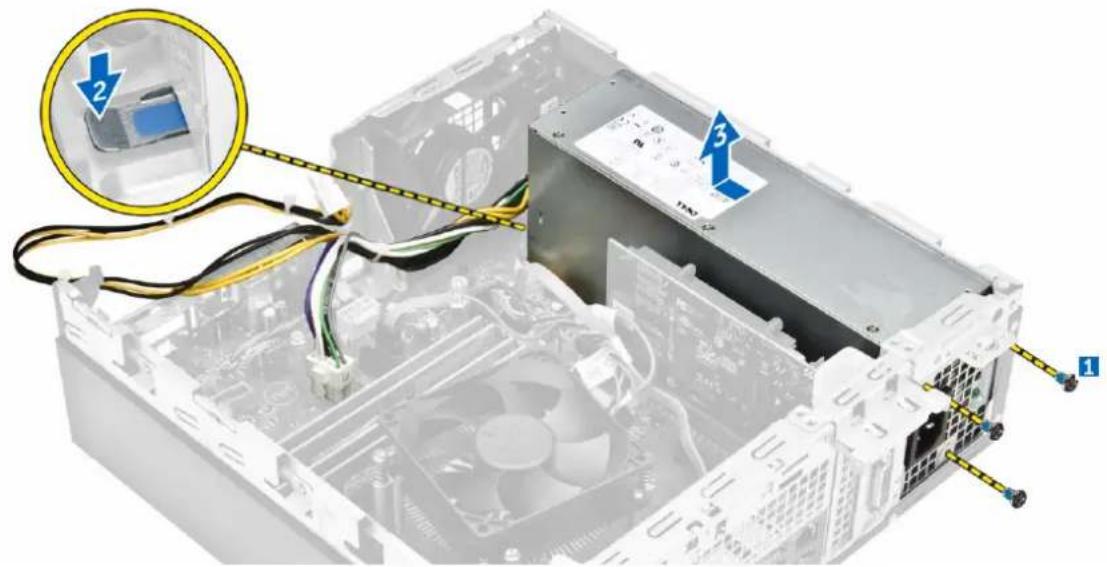 DELL Precision Tower 3420 - Retrait du bloc d'alimentation - 2