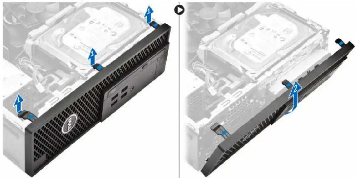 DELL Precision Tower 3420 - Retrait du cadre avant - 1