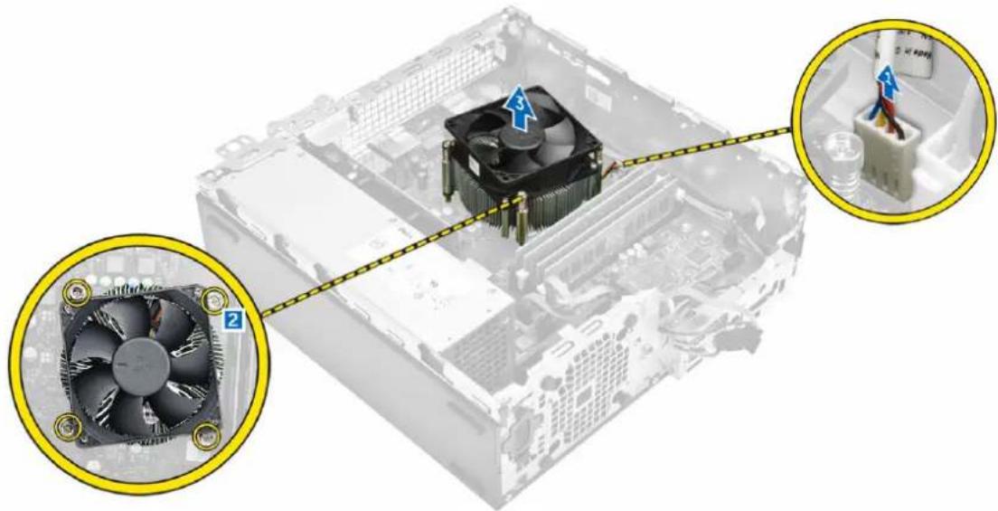 DELL Precision Tower 3420 - Retrait du bloc dissipateur thermique - 1