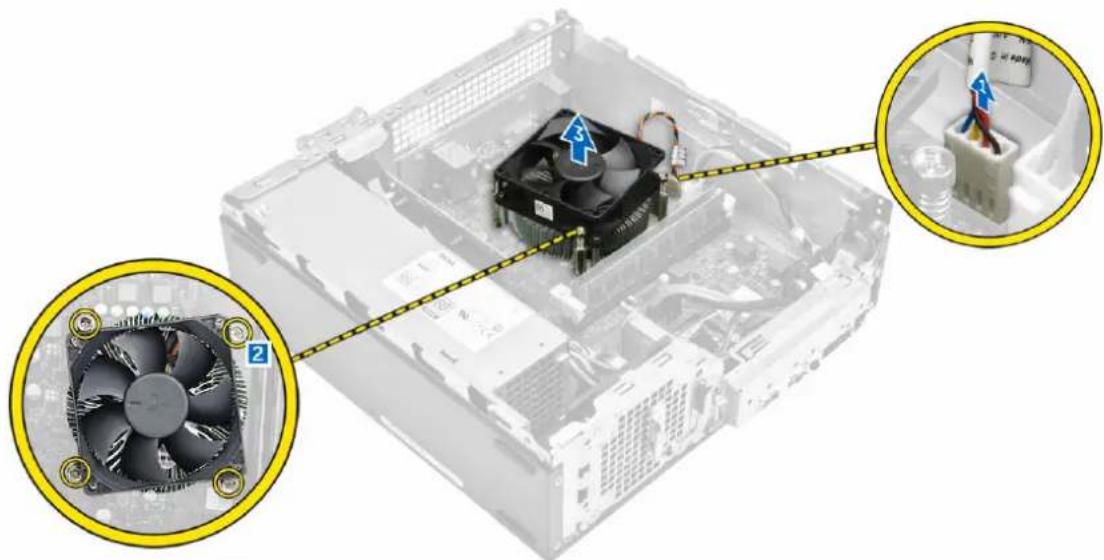 DELL Vostro 3250 - Retrait du bloc dissipateur thermique - 1