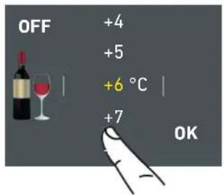 OFF +4 +5 +6 °C +7 OK