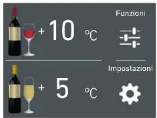 + 10 °C + 5 °C Funzioni Impostazioni